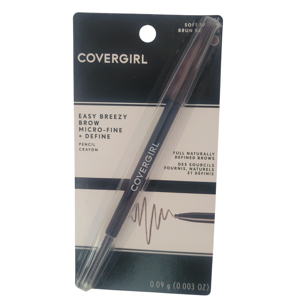 New Covergirl Easy Breezy Brow‎ Micro-Fine + Define Pencil 710 Soft Brown